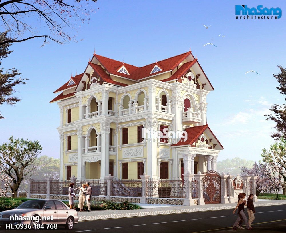 biệt thự cao cấp, biệt thự pháp, biệt thự hải phòng, biệt thự 4 tầng